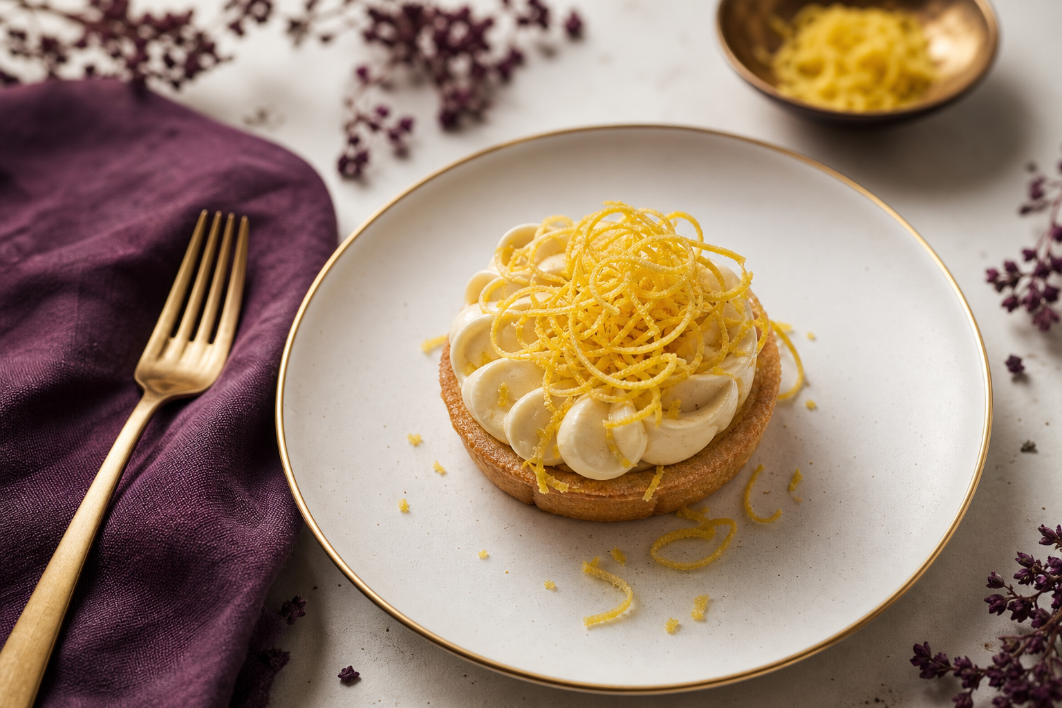Brown butter lavender shortbread cookies